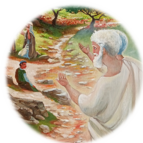 Et comme ils avaient les regards fixés vers le ciel pendant qu'il s'en allait, voici, deux hommes vêtus de blanc leur apparurent, 11 et dirent : Hommes Galiléens, pourquoi vous arrêtez-vous à regarder au ciel ? (Actes 1, 10-11)