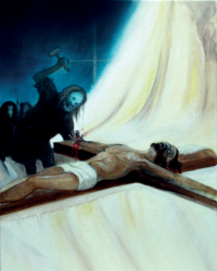 11e station : Jésus est attaché à la croix