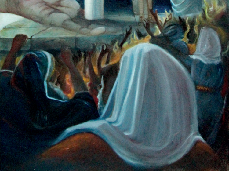 leur part sera dans l'étang ardent de feu et de soufre, ce qui est la seconde mort. (Apocalypse 21, 8)