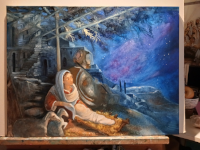 Crèche de Noël (Luc 2, 7)