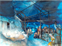 Crèche de Noël à Bethléem (Luc 2:15-20)