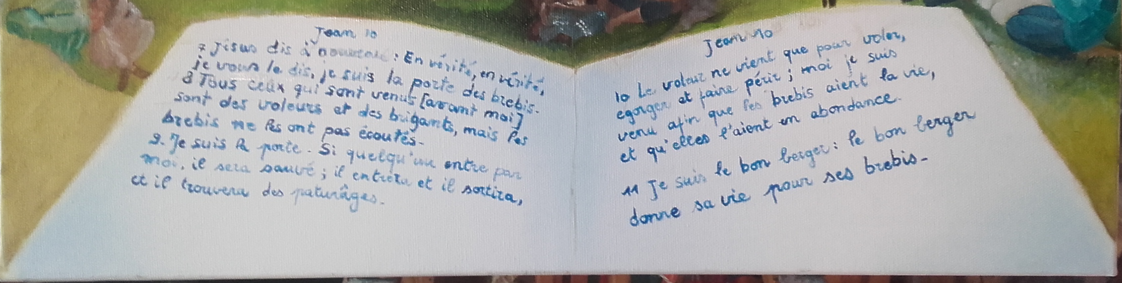 7 Jésus dit à nouveau : En vérité, en vérité, je vous le dis, je suis la porte des brebis. (Jean 10, 7)