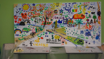 Fresque &agrave; mi-parcours