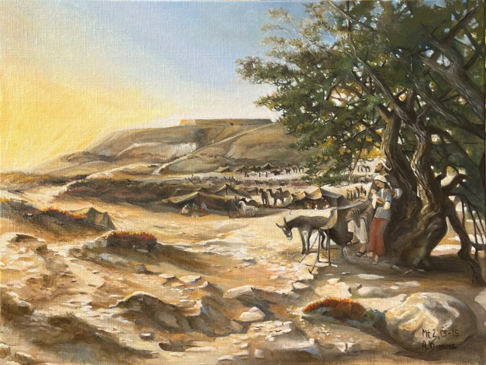 Fuite en Egypte (Matthieu 2, 13-15), la halte au Tel Nitzana